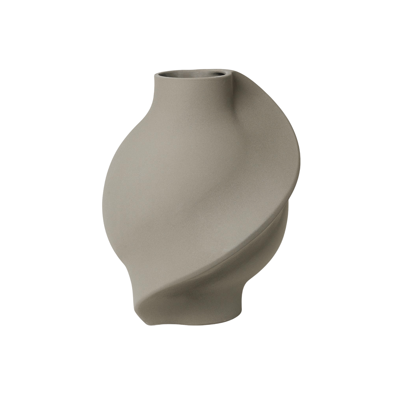 Jarrón de cerámica Louise Roe Pirout 02 gris arena
