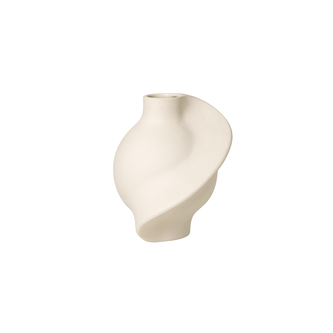 Vaso in ceramica Louise Roe Pirout 01, bianco grezzo levigato