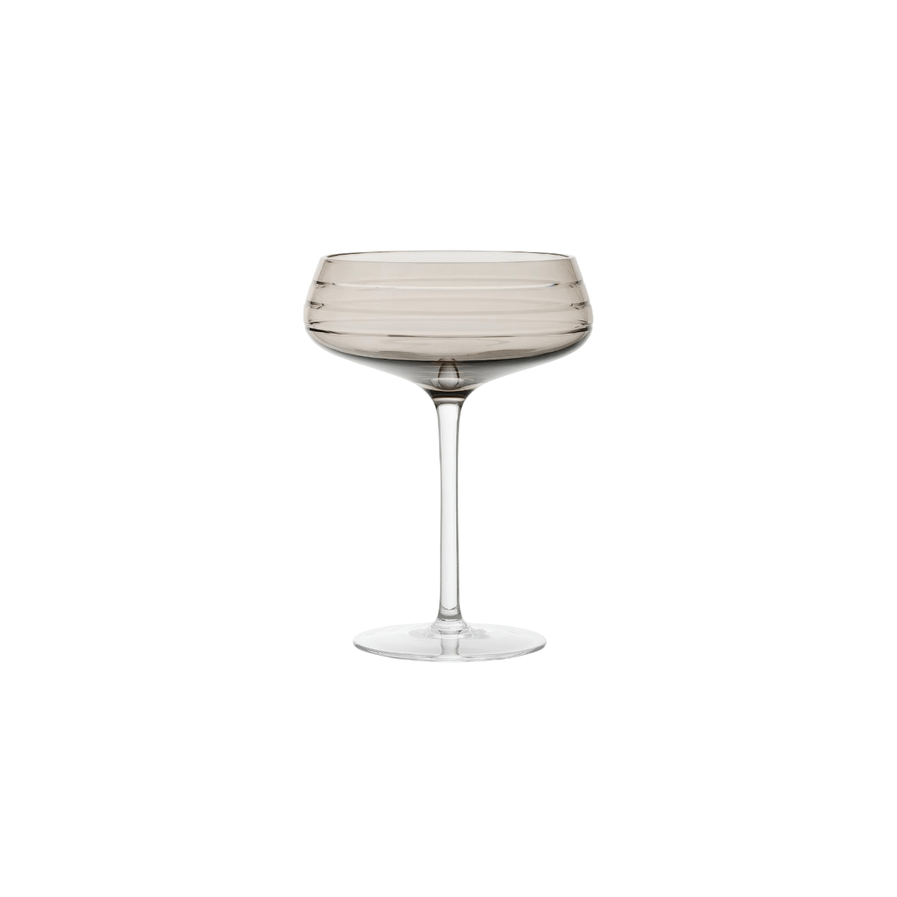 Louise Roe Champagne Coupe Triple Cut Champagneglas Set van 4 Rook