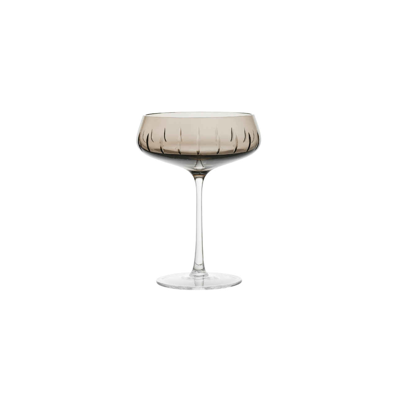 Louise Roe Champagne Coupe Single Cut -samppanjalasisetti, 4 kpl, savunvärinen