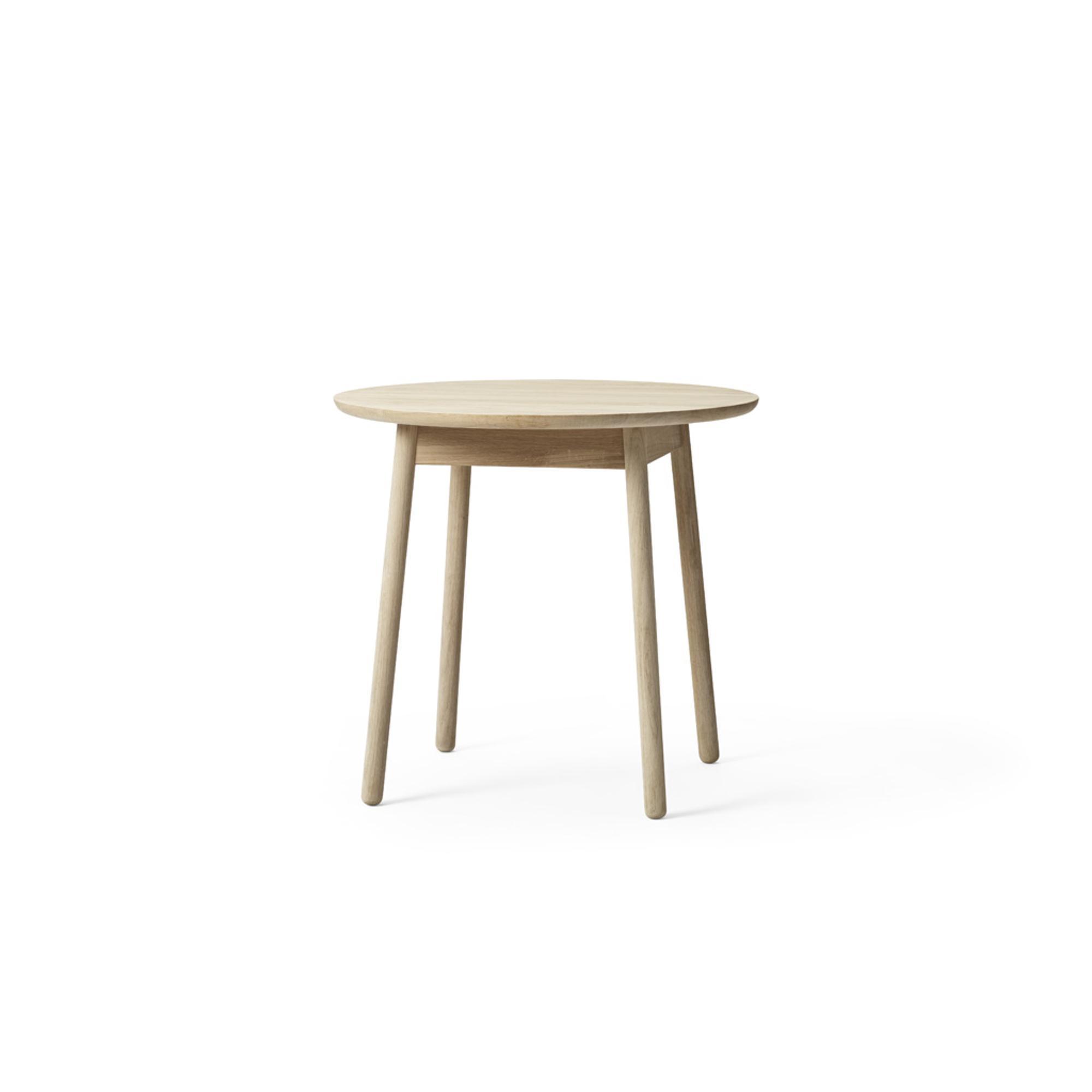 +Halle Nest Mesa de Comedor Ø75xH70 Roble Pigmentado Blanco