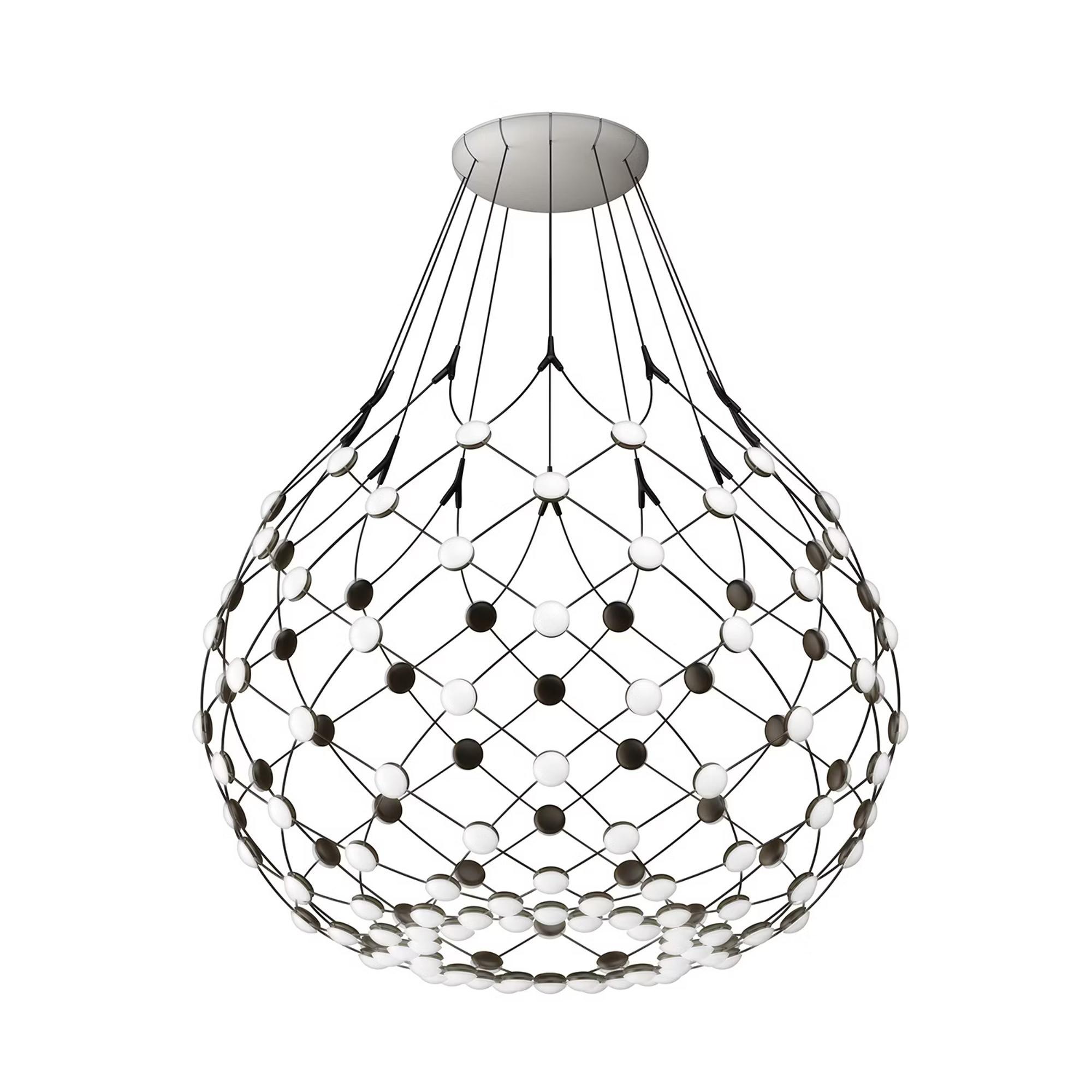 Luceplan Mesh Suspension Ø100 LED Noir