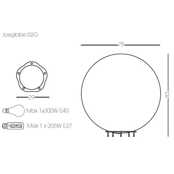 IceGlobe Giant 02 Bordslampa Skiss