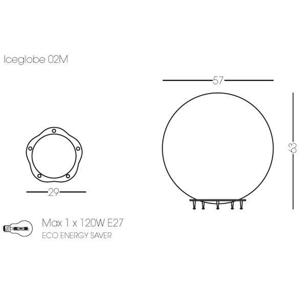 IceGlobe Maxi 02 Bordslampa Skiss