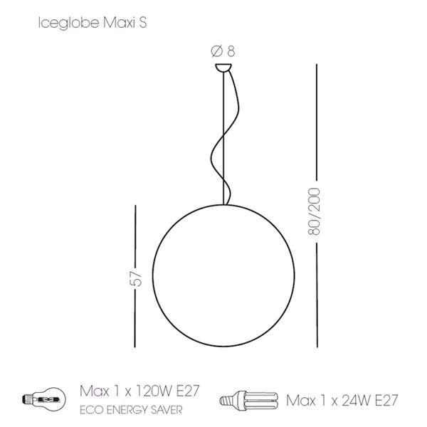 IceGlobe Maxi S Pendel Stregtegning