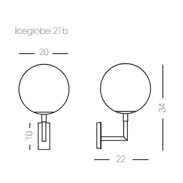 Lumen Center Italia IceGlobe mini 21B Væglampe