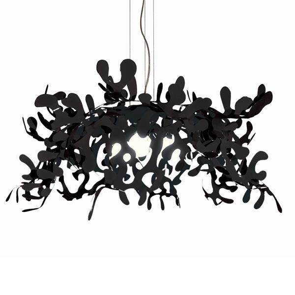 Lampadario Lumen Center Italia SuperLeaves Nero