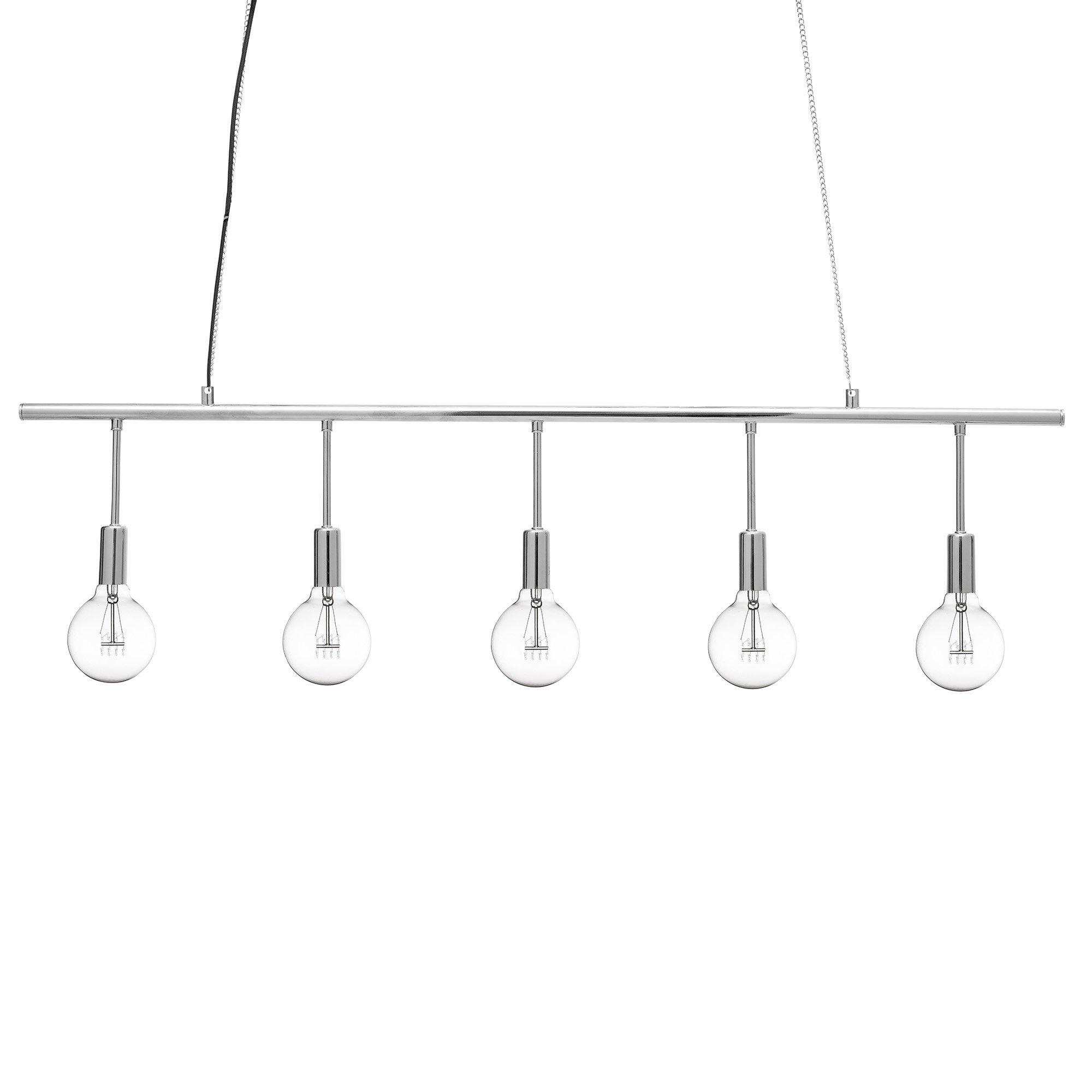 Bloomingville Pendant Lamp, Silver, Metal PVC, Iron