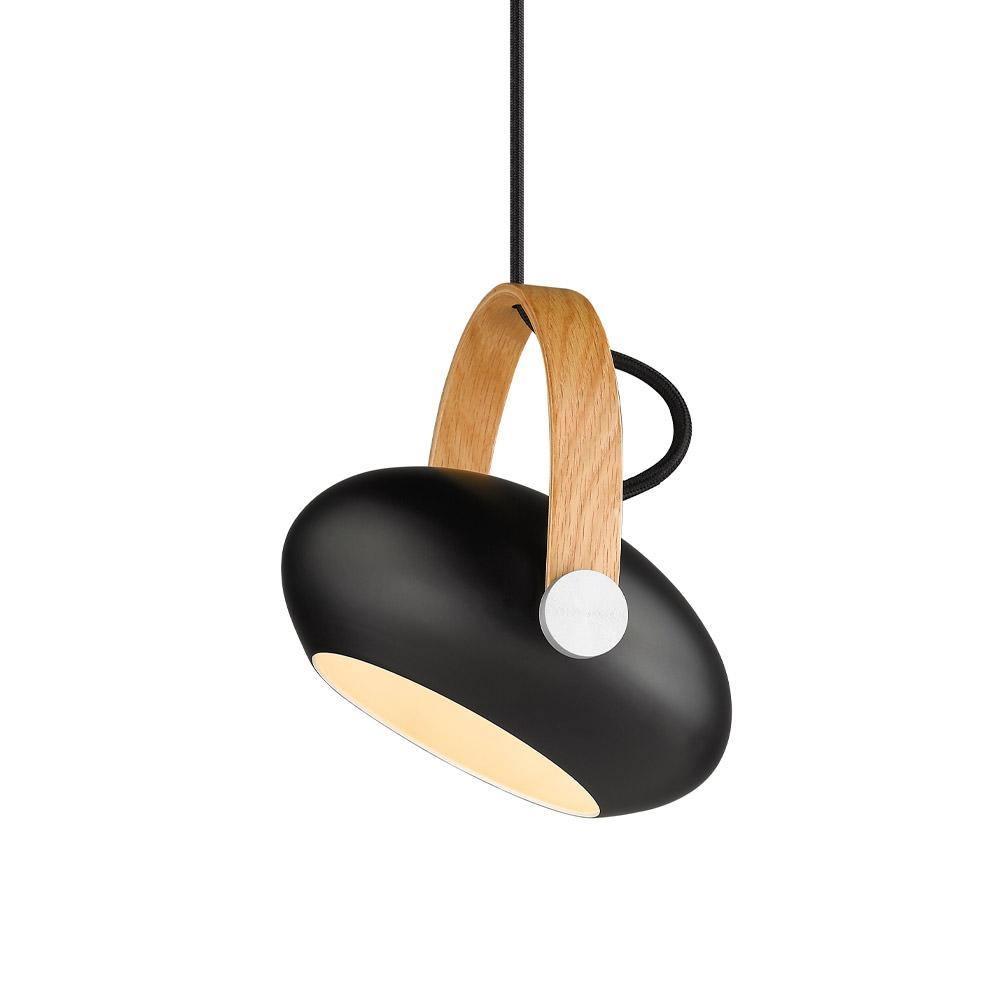 Halo Design DC Taklampe Ø18 Svart/ Eik