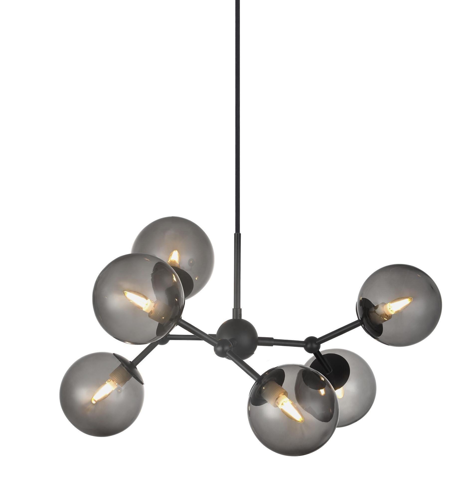 Halo Design Atom Pendant Large Smoke/ Black