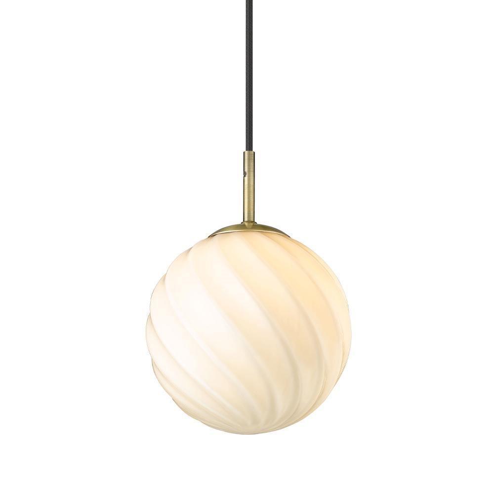 Halo Design Twist Pendelleuchte Kugel Ø15 Opal/ Messing