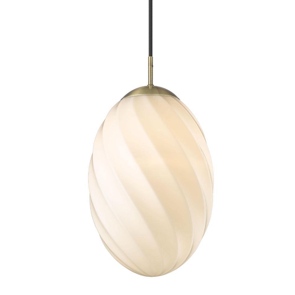 Halo Design Twist Taklampe Ø25 Opal/antikk/ Messing