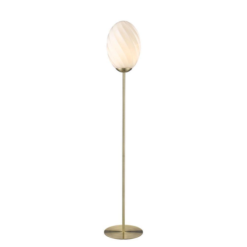 Halo Design Twist Oval Lampada da Terra Opale/Ottone