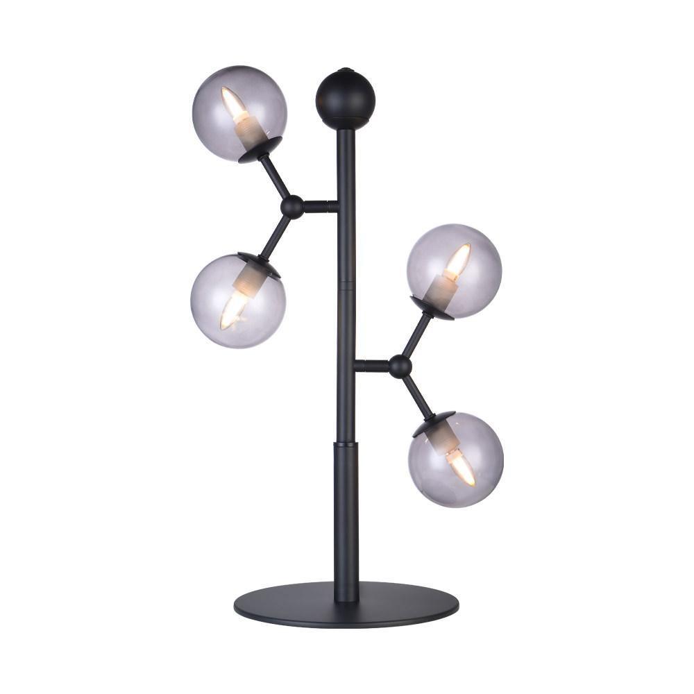 Halo Design Atom Bordlampe Svart/røykfargetfarget