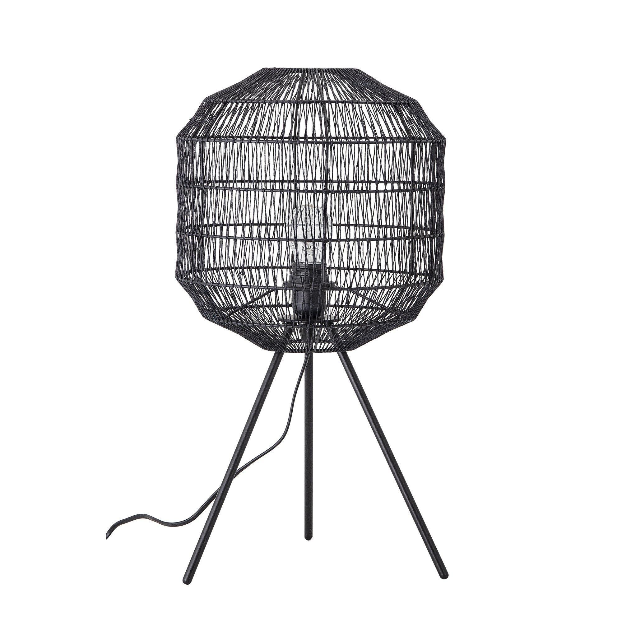 Bloomingville Table lamp, Black, Metal Iron, Paper