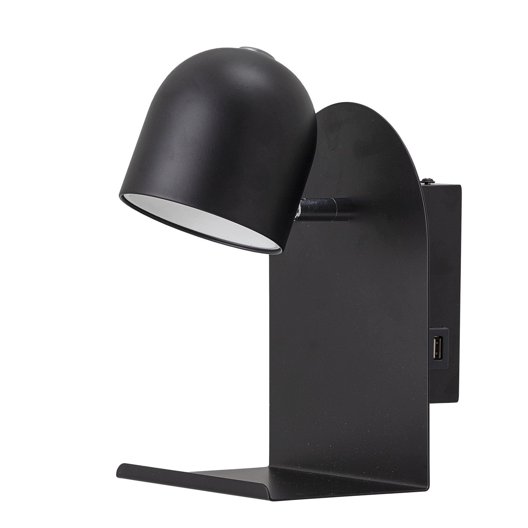 Bloomingville Wall Lamp, Black, Metal Iron