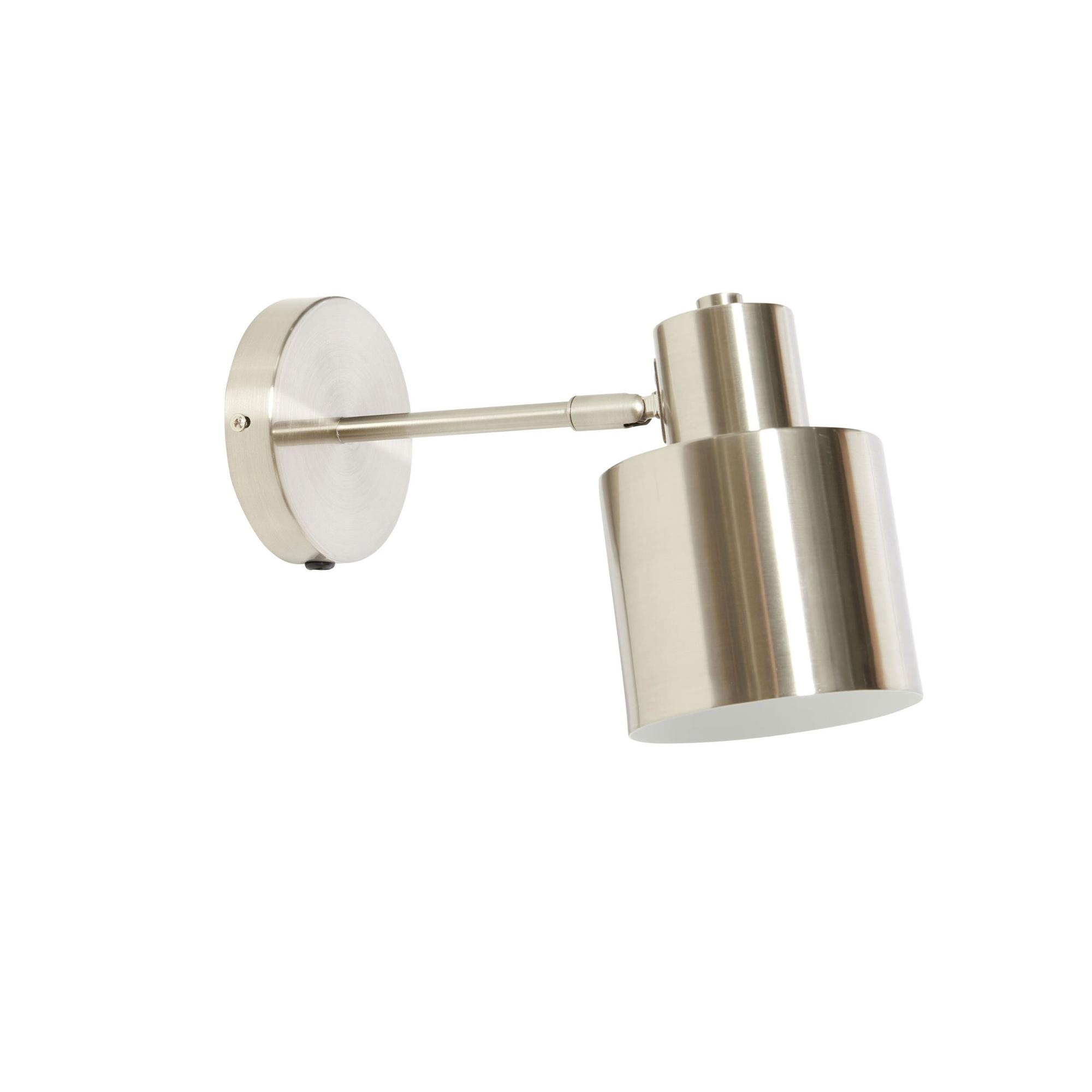 Hübsch Wall lamp, metal, nickel Nickel