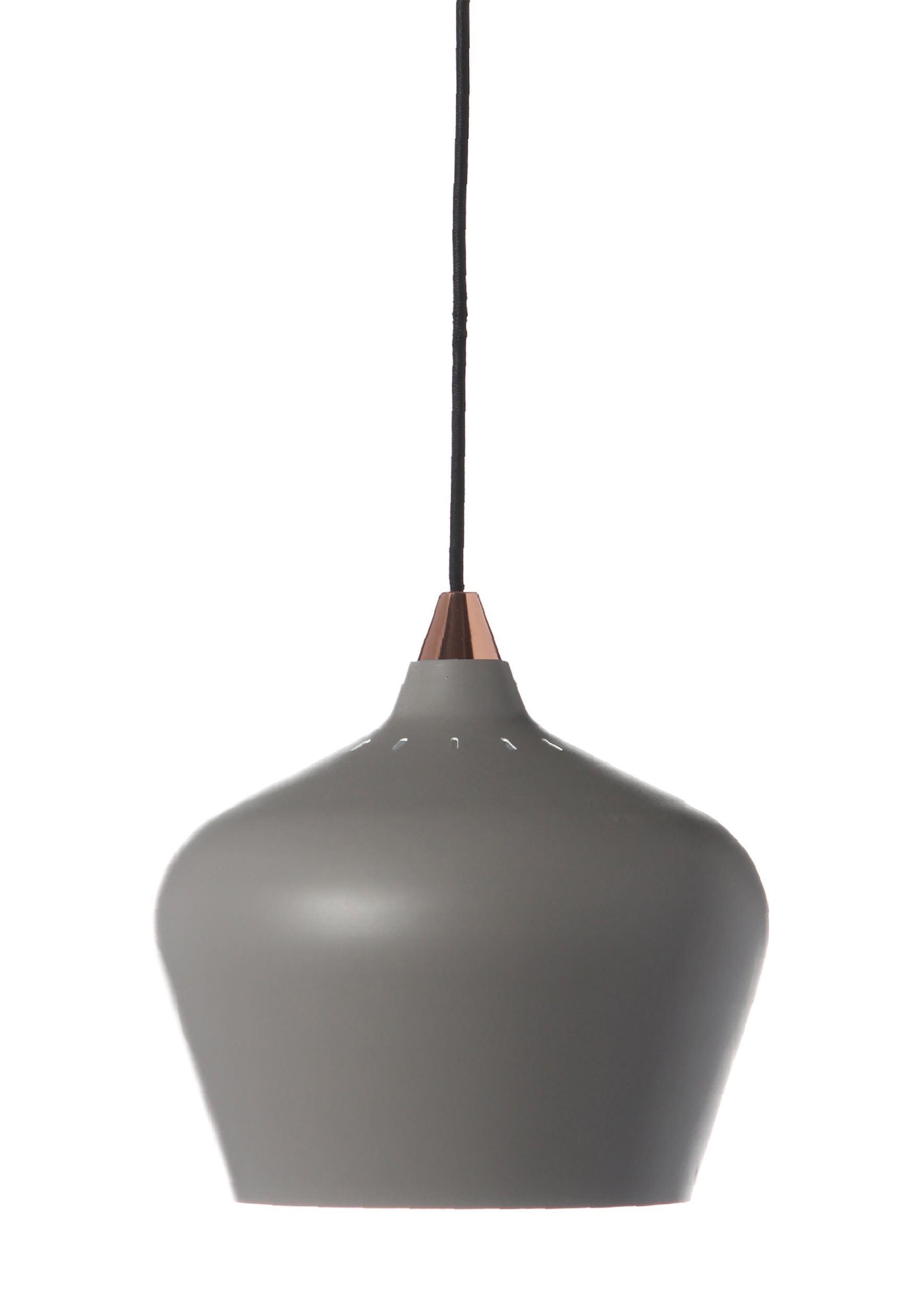 Frandsen cohen large metal pendant incl. ceiling canopy Ã¸11 cm GREY / MATT. CONICAL BRASS TOP
