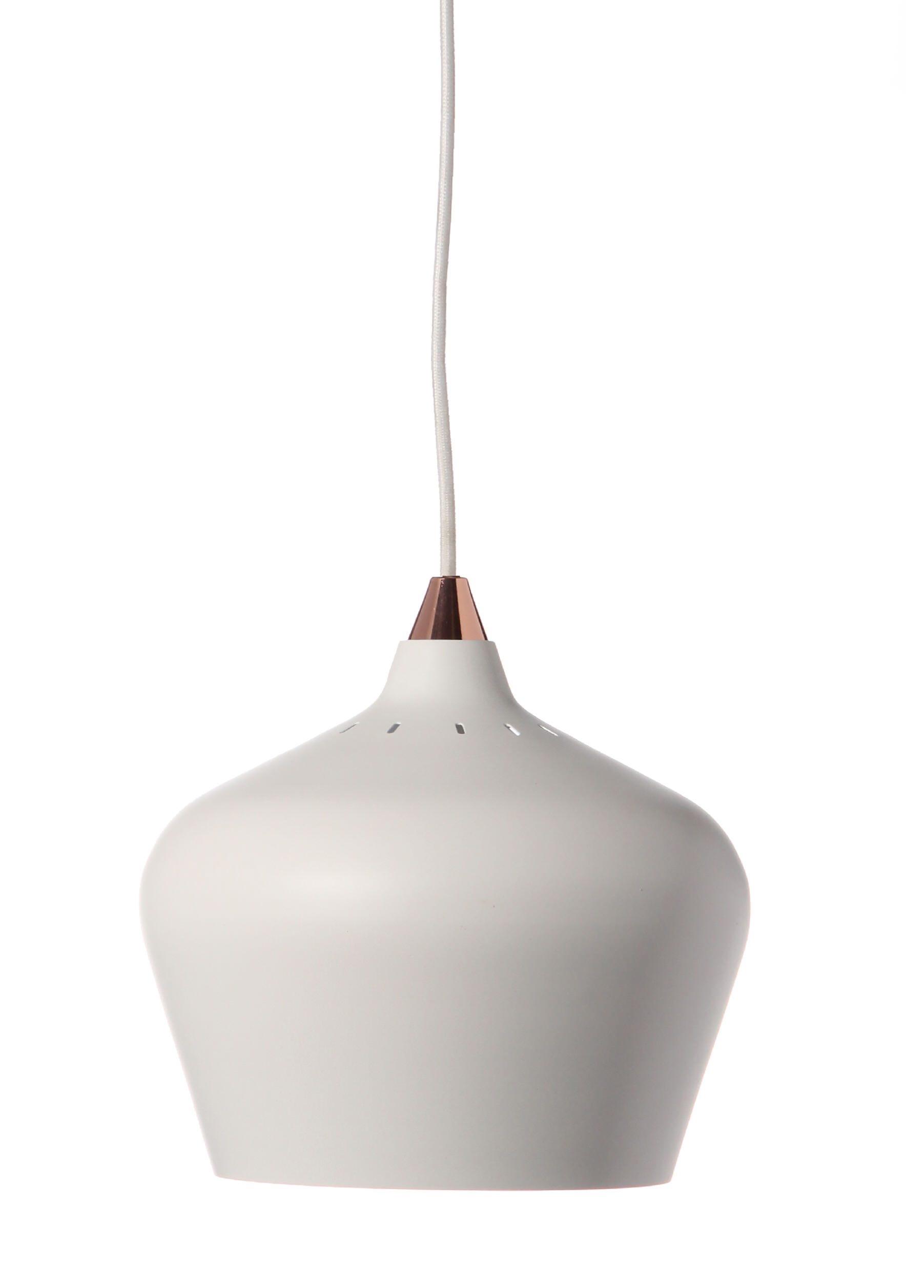 Frandsen cohen large metal pendant incl. ceiling canopy Ã¸11 cm WHITE / MATT. CONICAL BRASS TOP