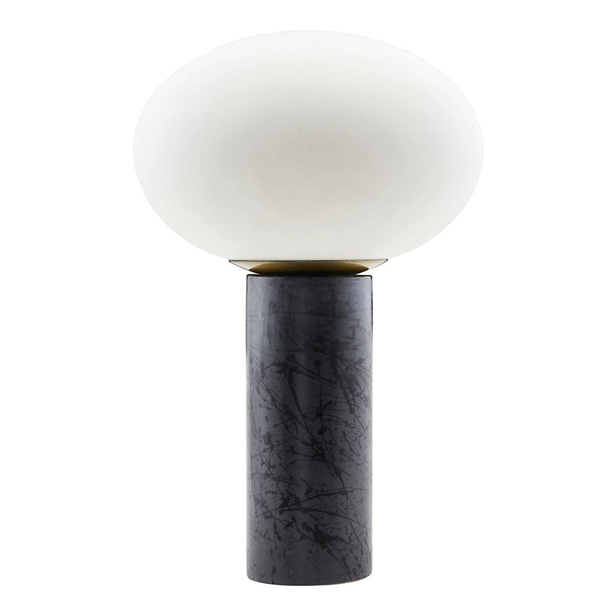 House Doctor Table lamp Opal/Black White/Black