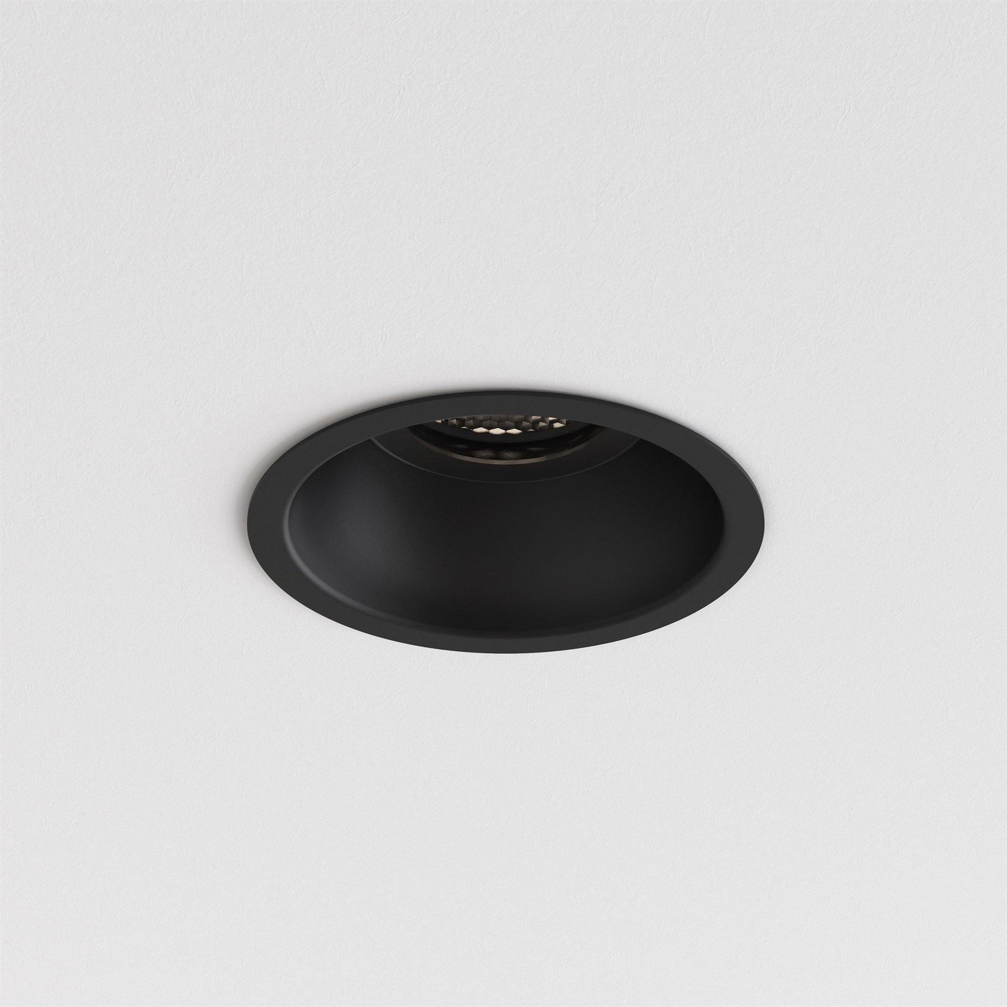 Astro Minima Round Fixed Fire-Rated IP65 Matt Black