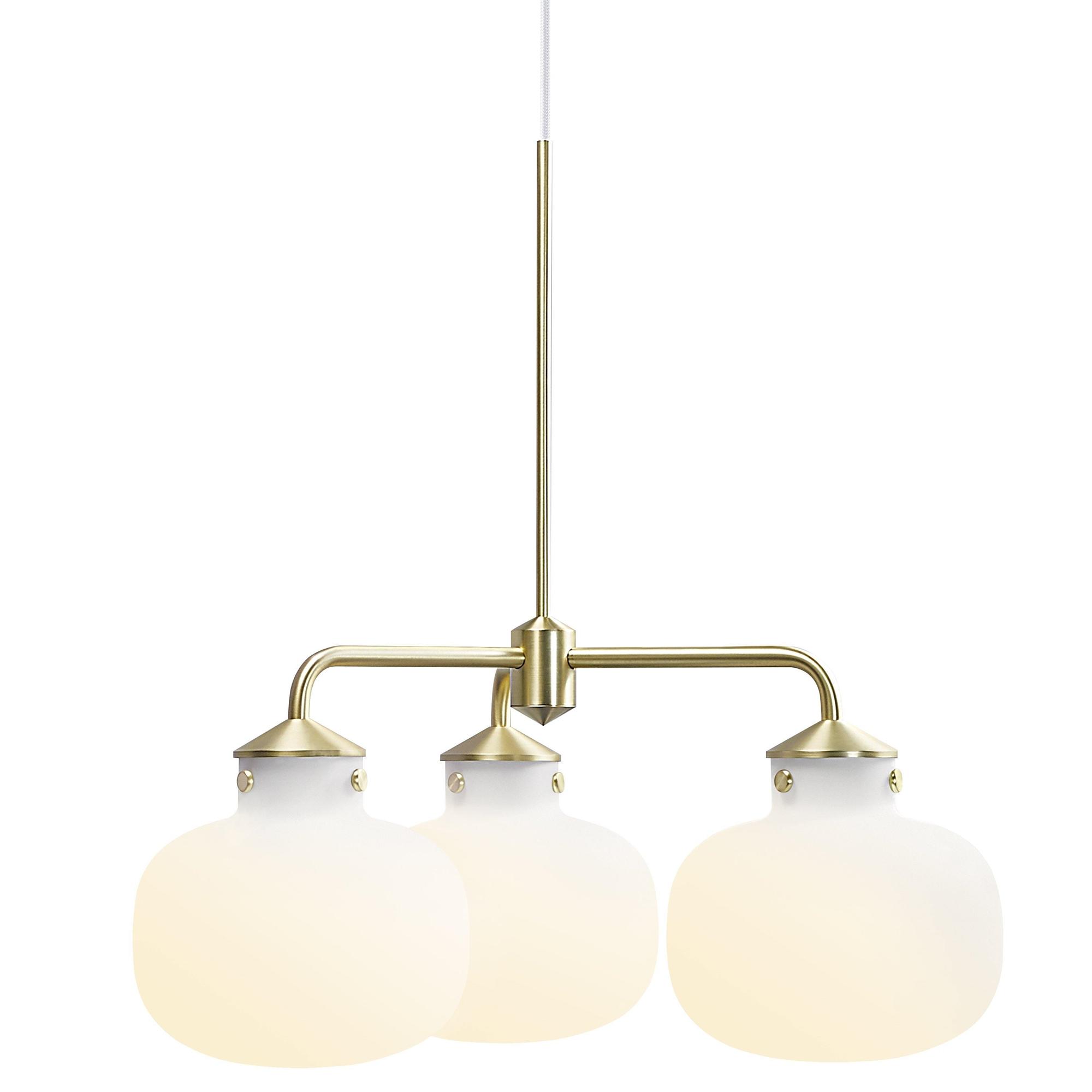 Design For The People Raito 3 Pendant Opal White/ Brass