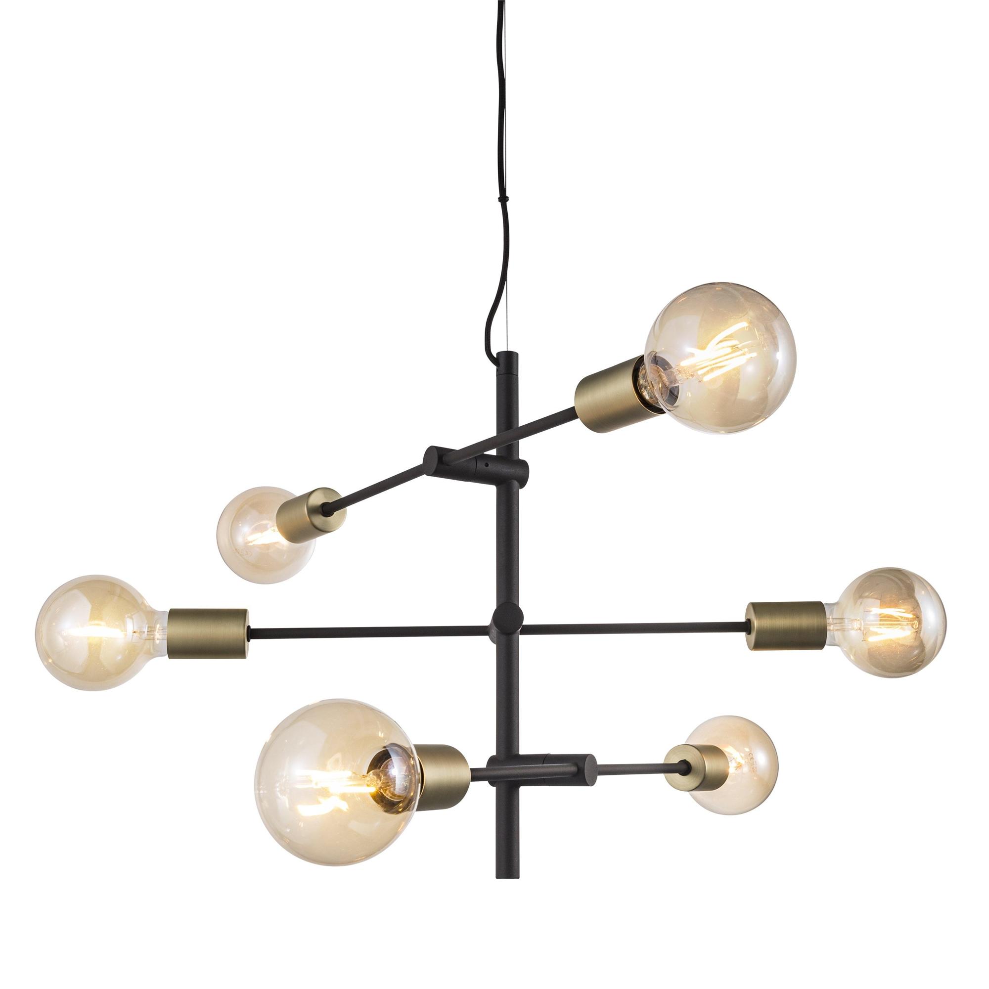 Nordlux Josefine Pendel 6 Stk. Sort/Messing