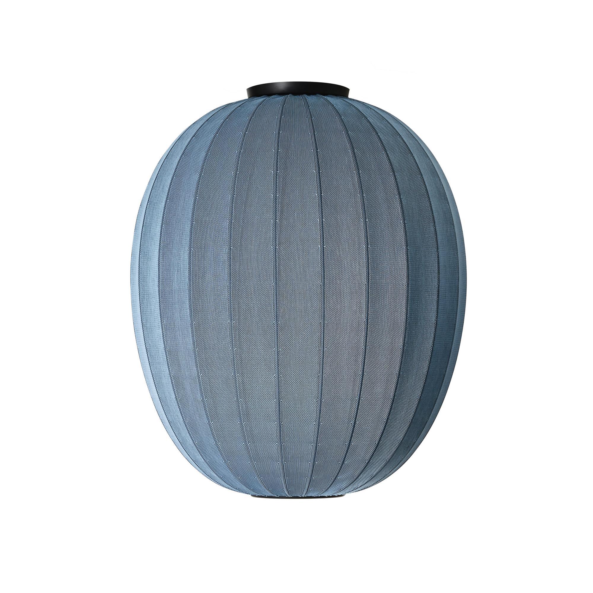 Made By Hand Knit-Wit Hoge/Ovale Plafondlamp Ø65 Blauw Steen