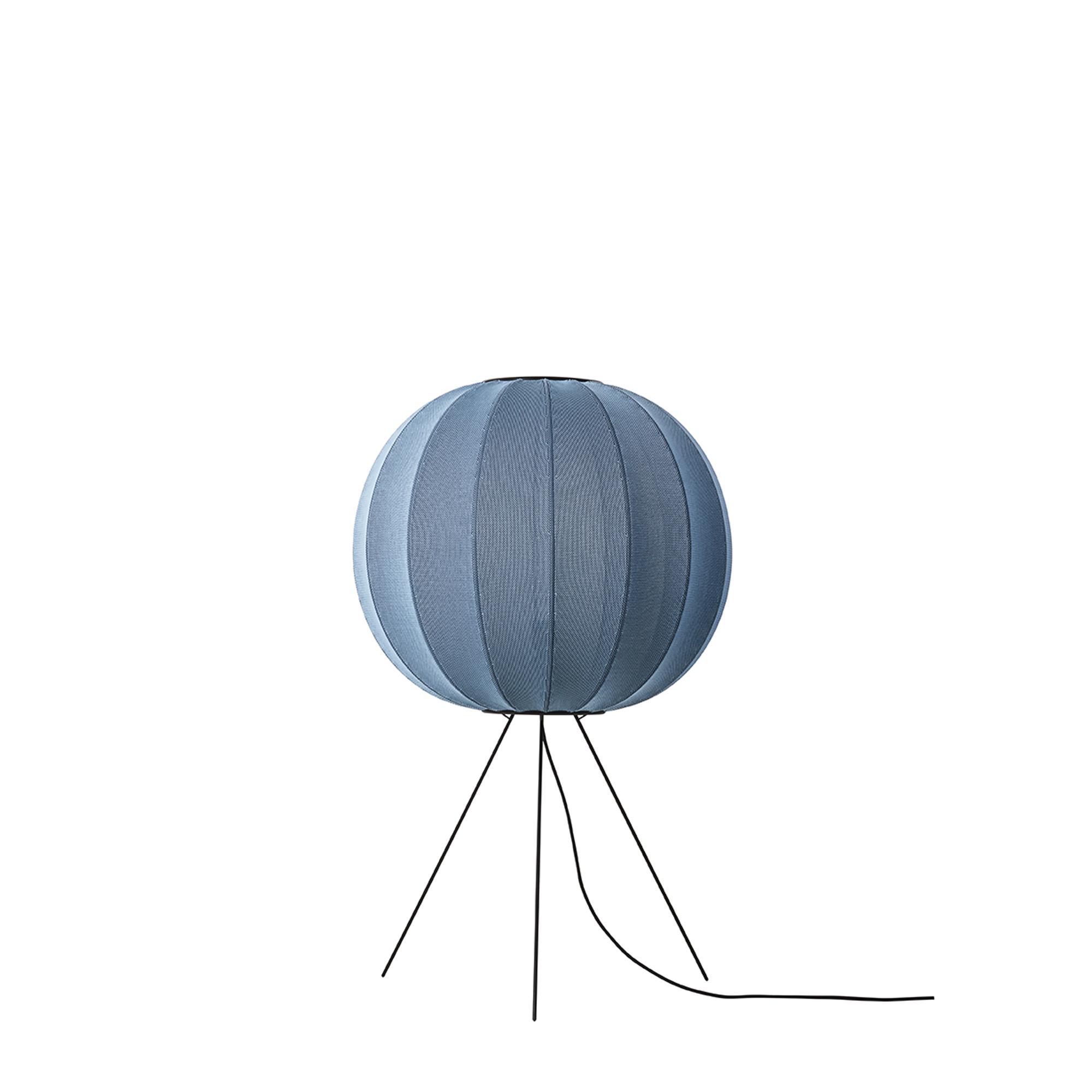 Made By Hand Knit-Wit Round Floor lamp Ø60 Medium Blue Stone
