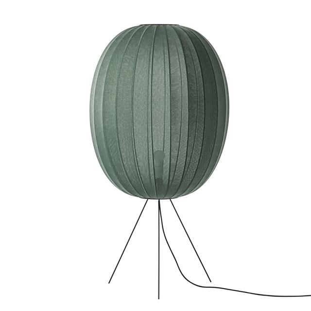 5: Made By Hand Knit-Wit Høj Oval Gulvlampe Medium Ø65 Tweed Green