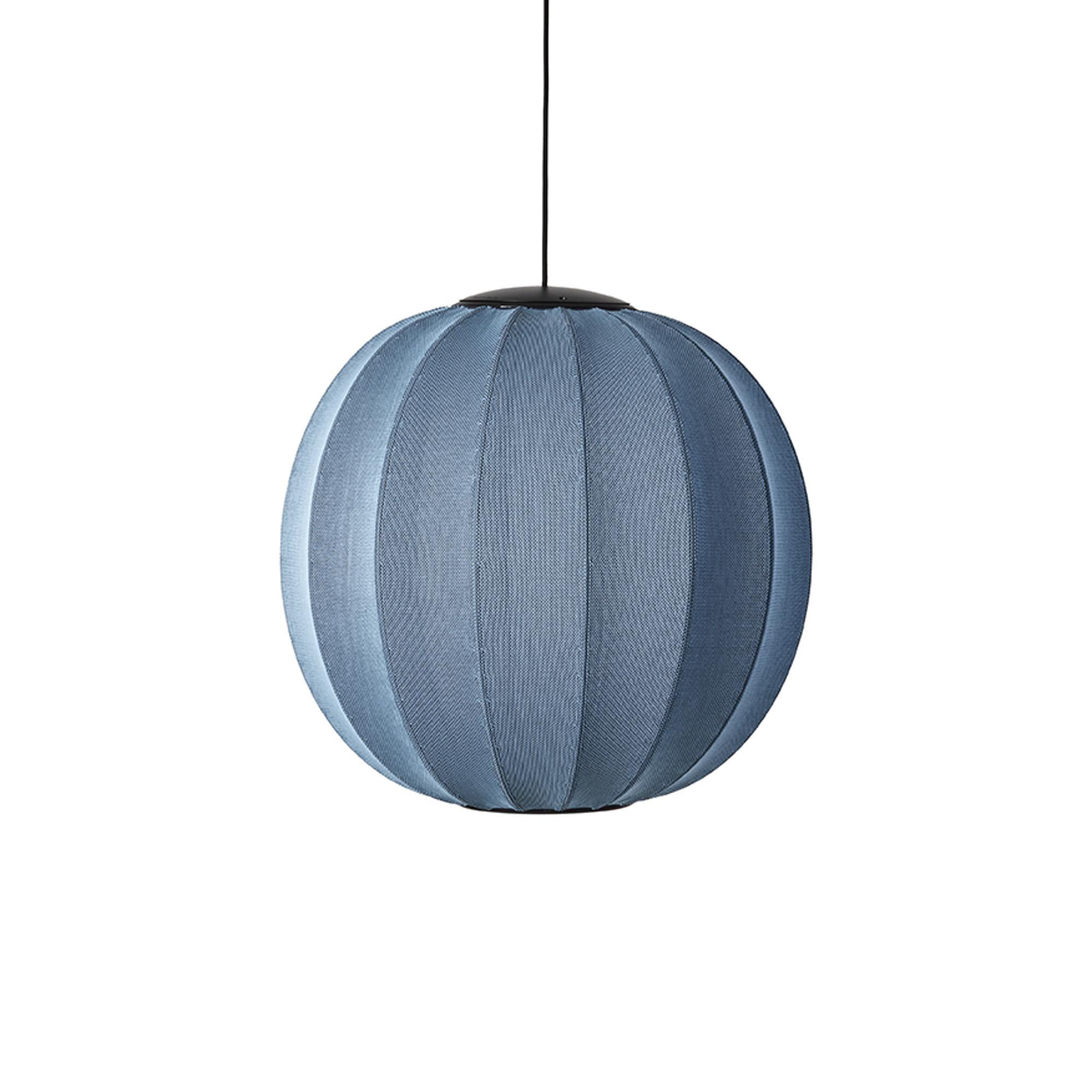 Made By Hand Knit-Wit Suspension Ronde Ø60 Pierre Bleue LED