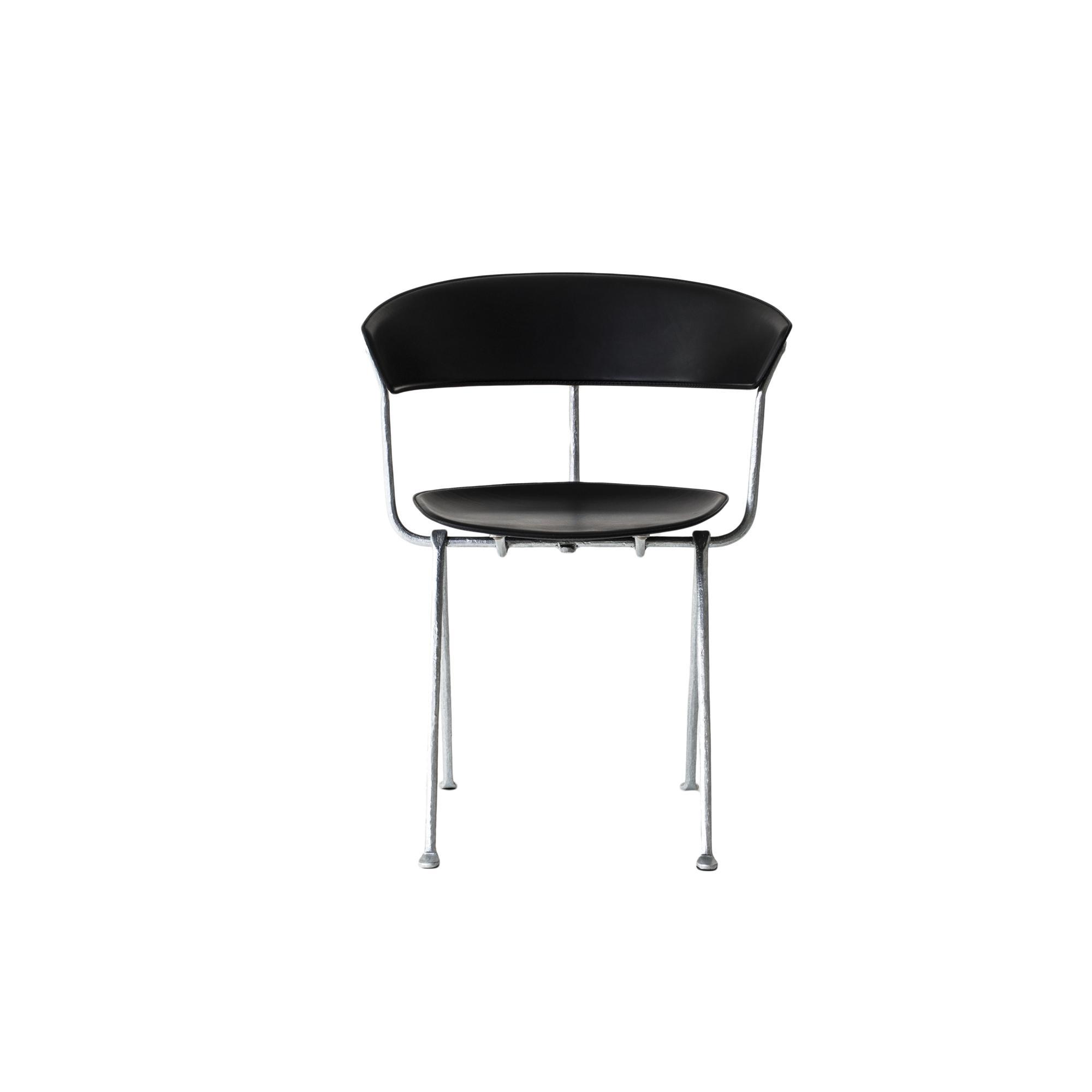 Magis Officina Dining Galvanized/ Black Leather