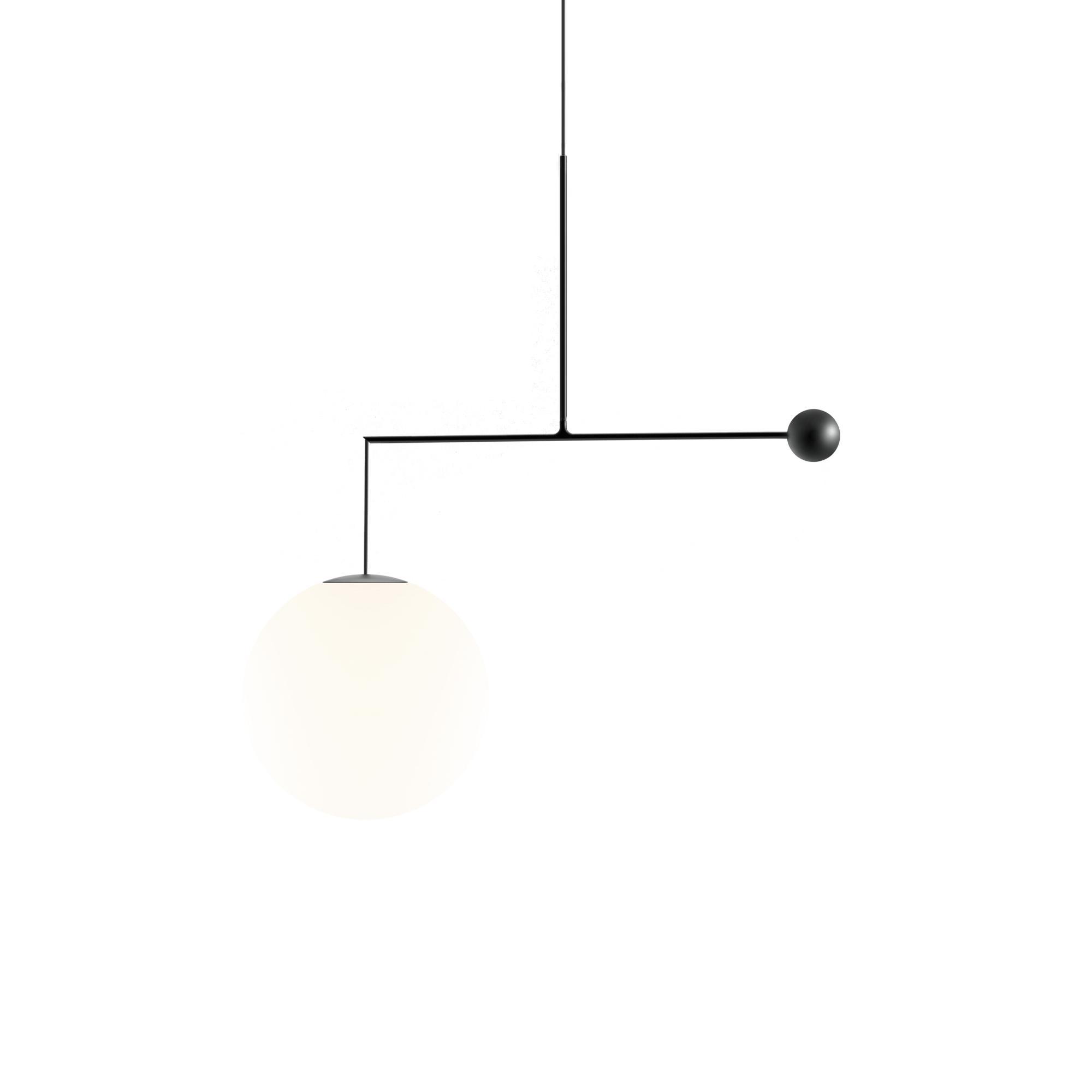 Luceplan Malamata Suspension Ø48 Noir Mat