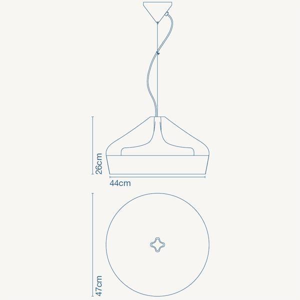 Marset Pleat Box Pendel 47 Stregtegning