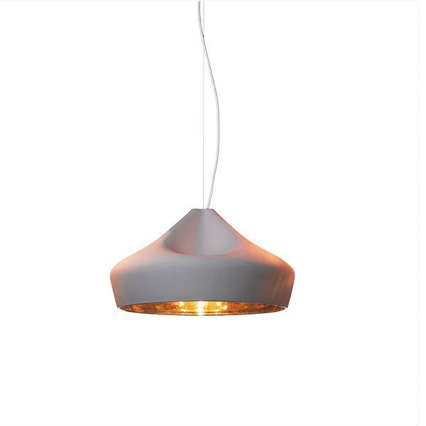 Marset Pleat Box Pendant 47 Grey & Gold