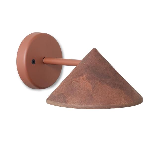 Mater Terra Vegglampe Hardwired Coffee Waste Rust Rød
