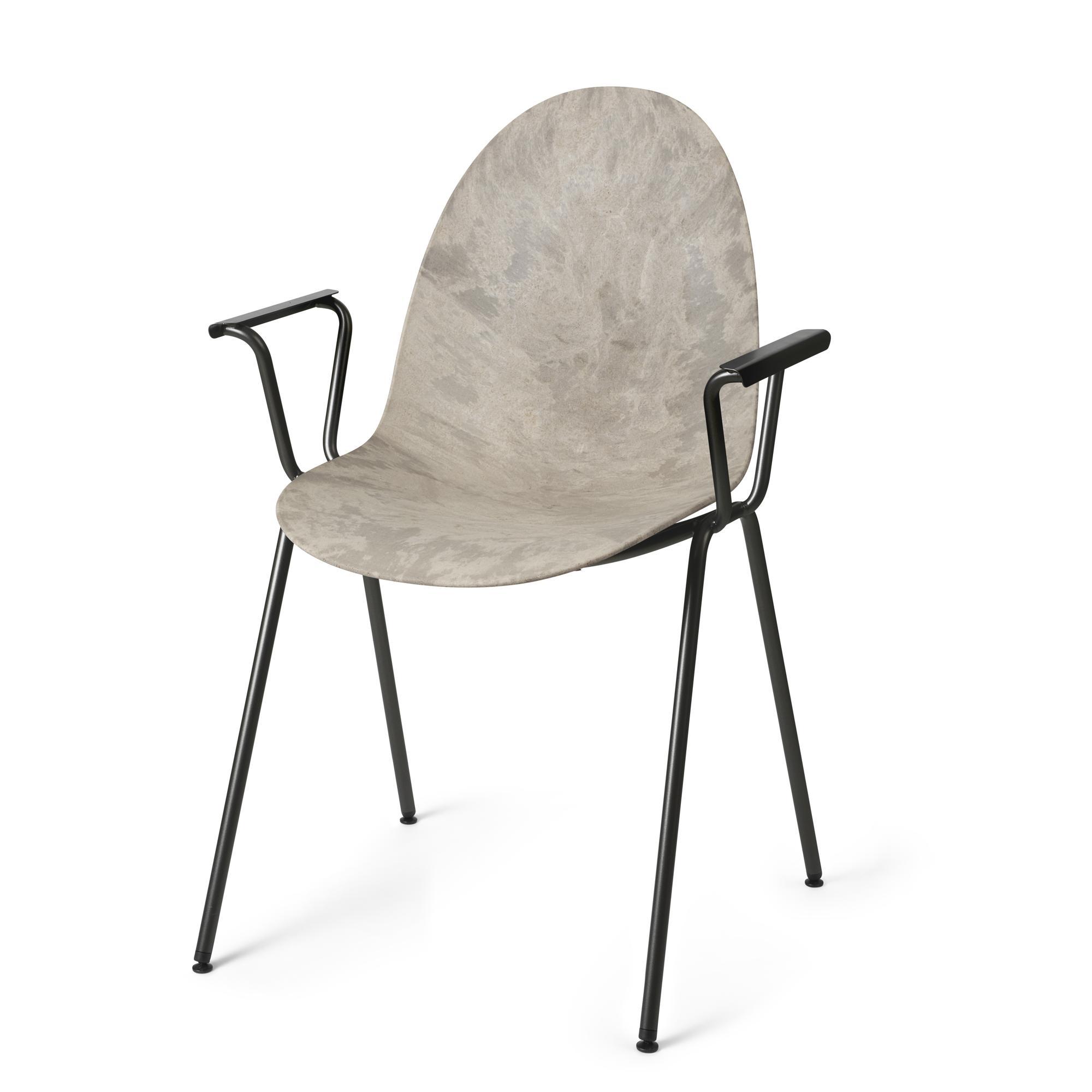 Chaise de Salle à Manger Mater Eternity avec Accoudoirs Déchets de Bois Gris