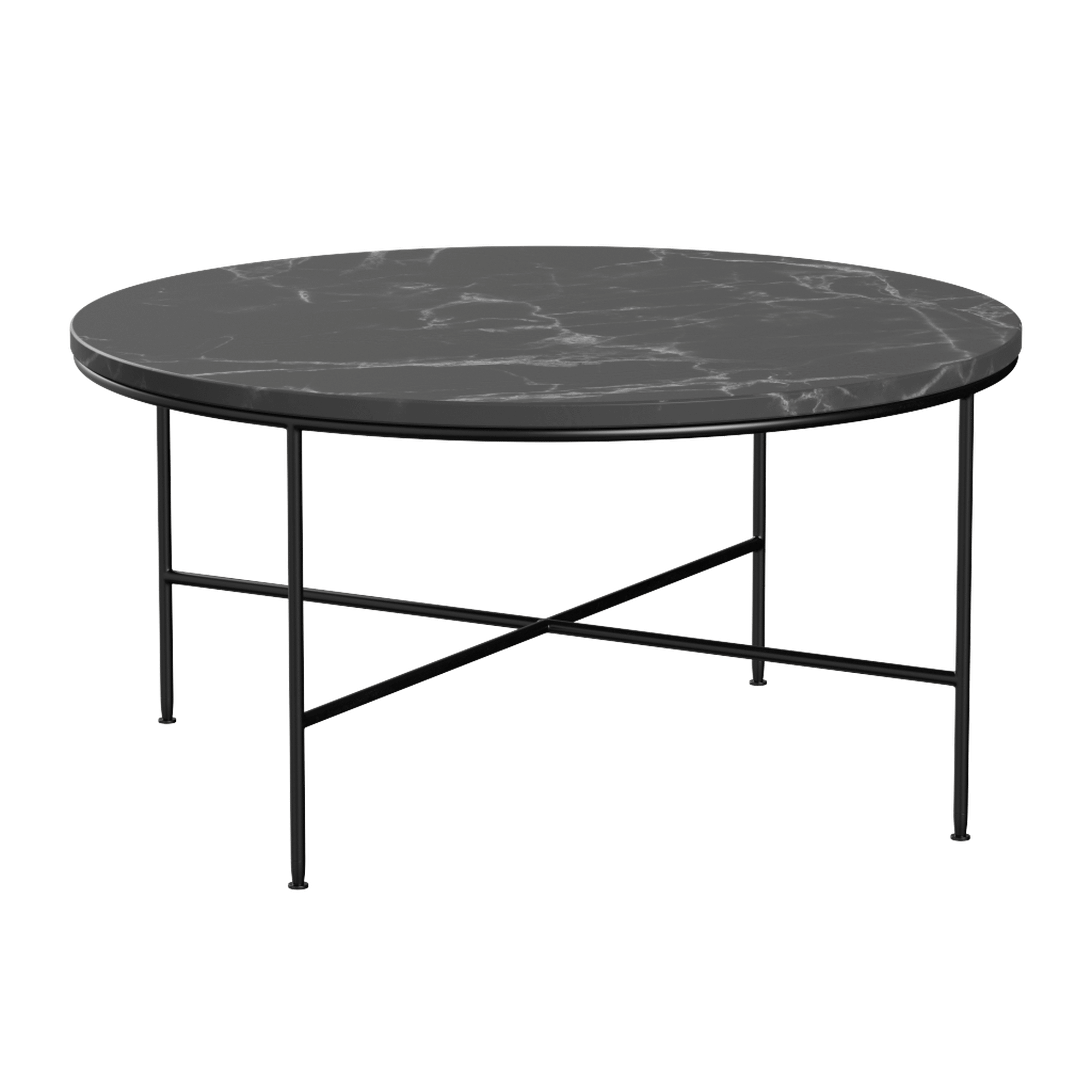 Fritz Hansen Planner Coffee Table Ø80 Charcoal/ Black