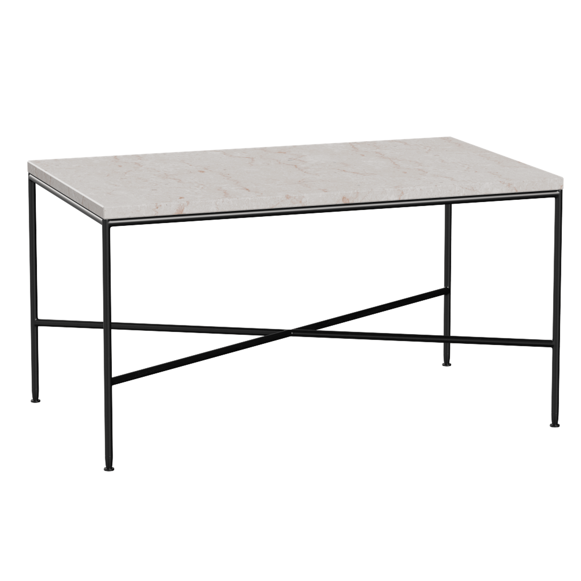 Mesa de centro Planner de Fritz Hansen, 75 x 45 cm, Crema y Negro