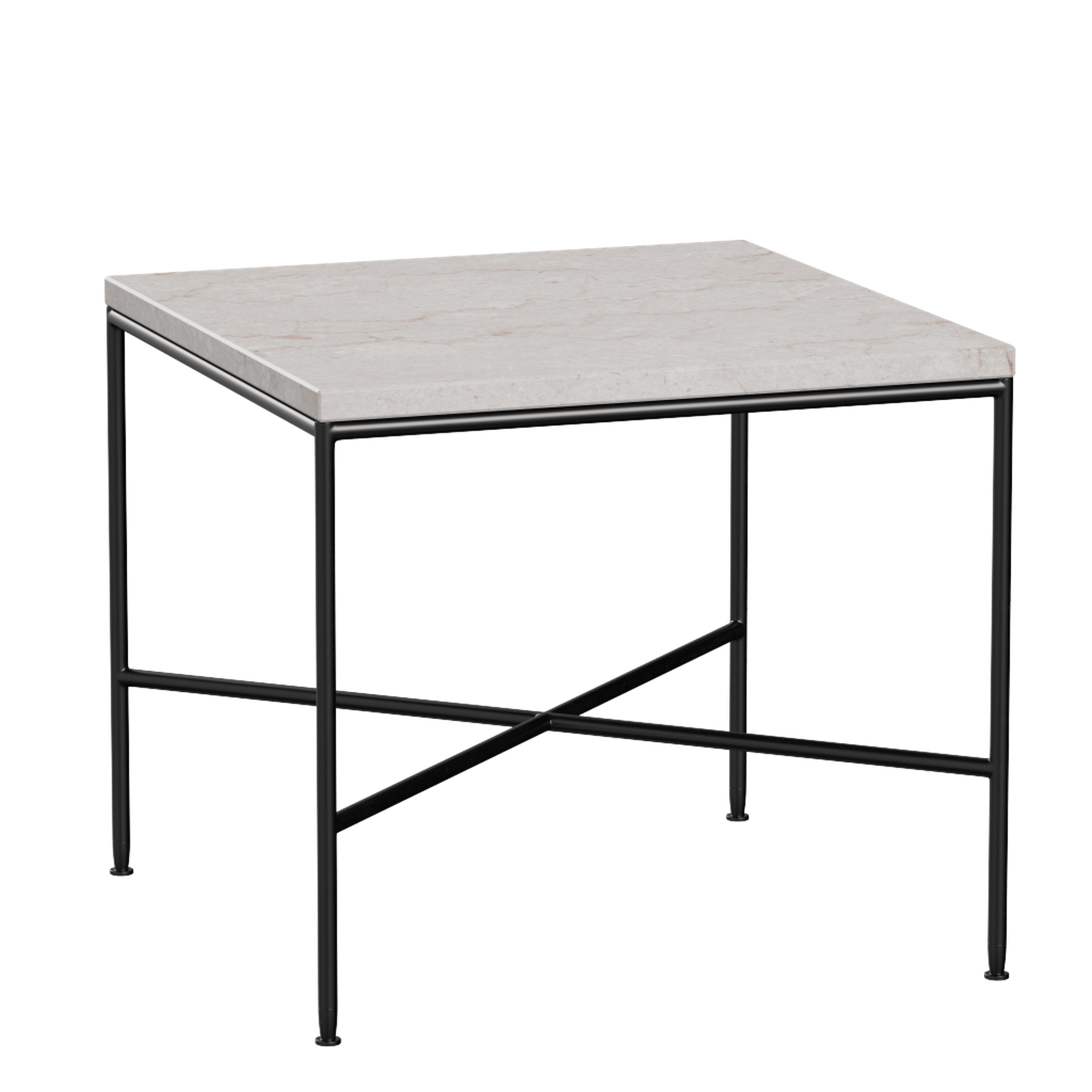 Mesa de centro Planner de Fritz Hansen, 45 x 45 cm, Crema y Negro