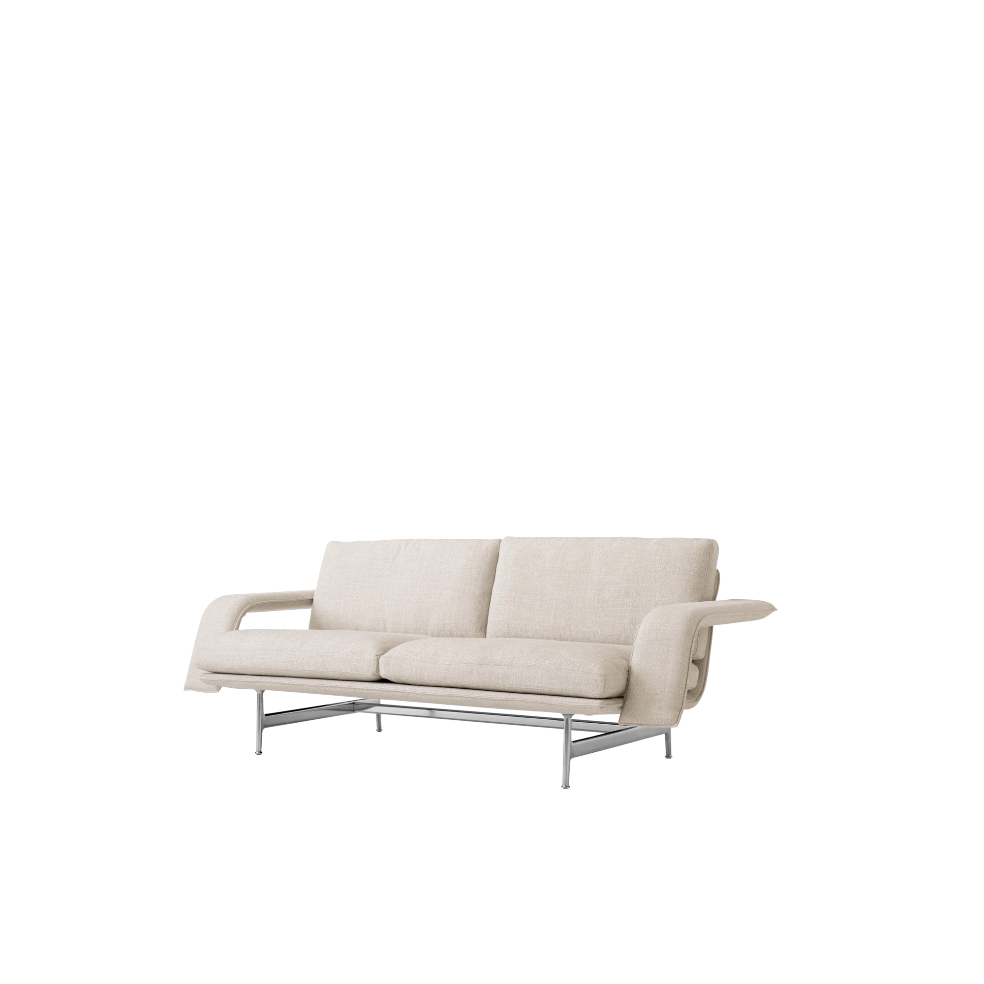 &Tradition Meantime AV30 Sofa 2-osobowa Polerowane Aluminiowy/Ecriture 0210