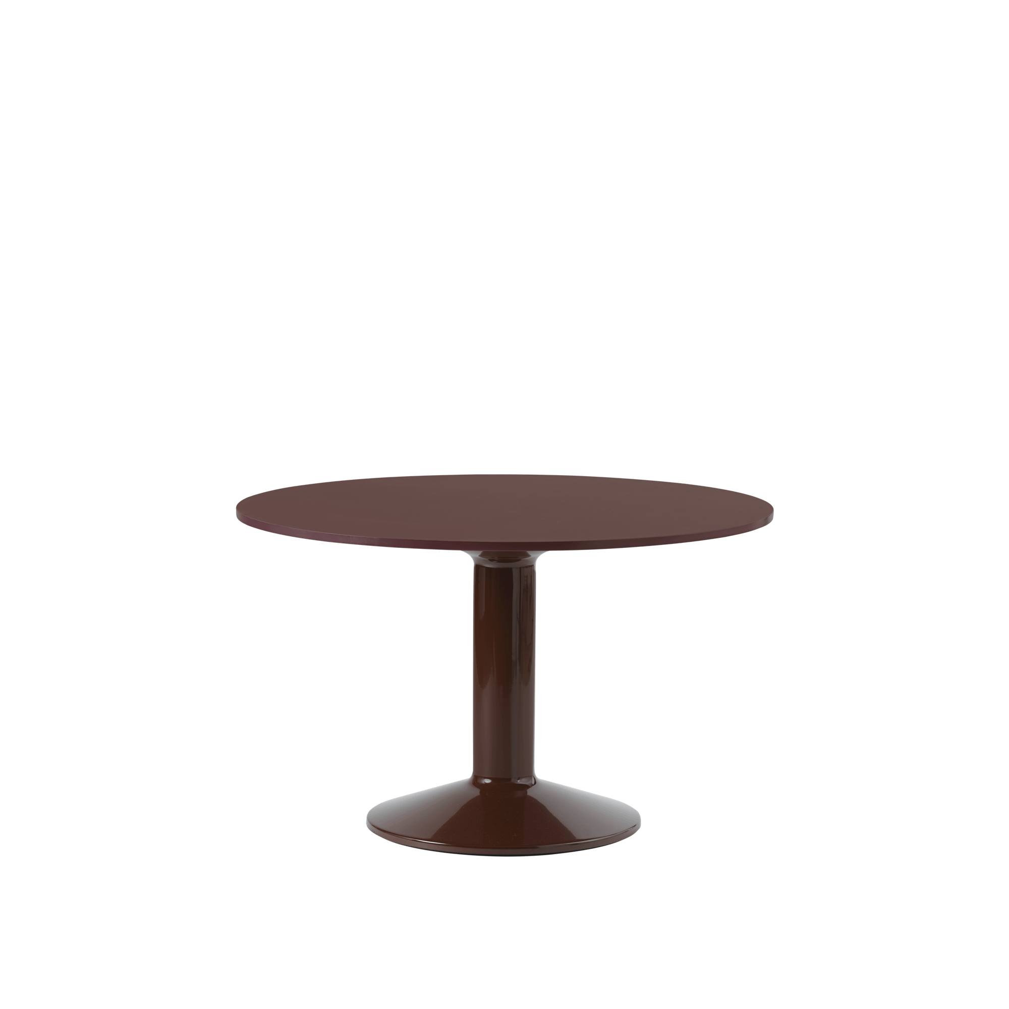 Muuto Middle Dining Table Ø120 Linoleum/Dark Red