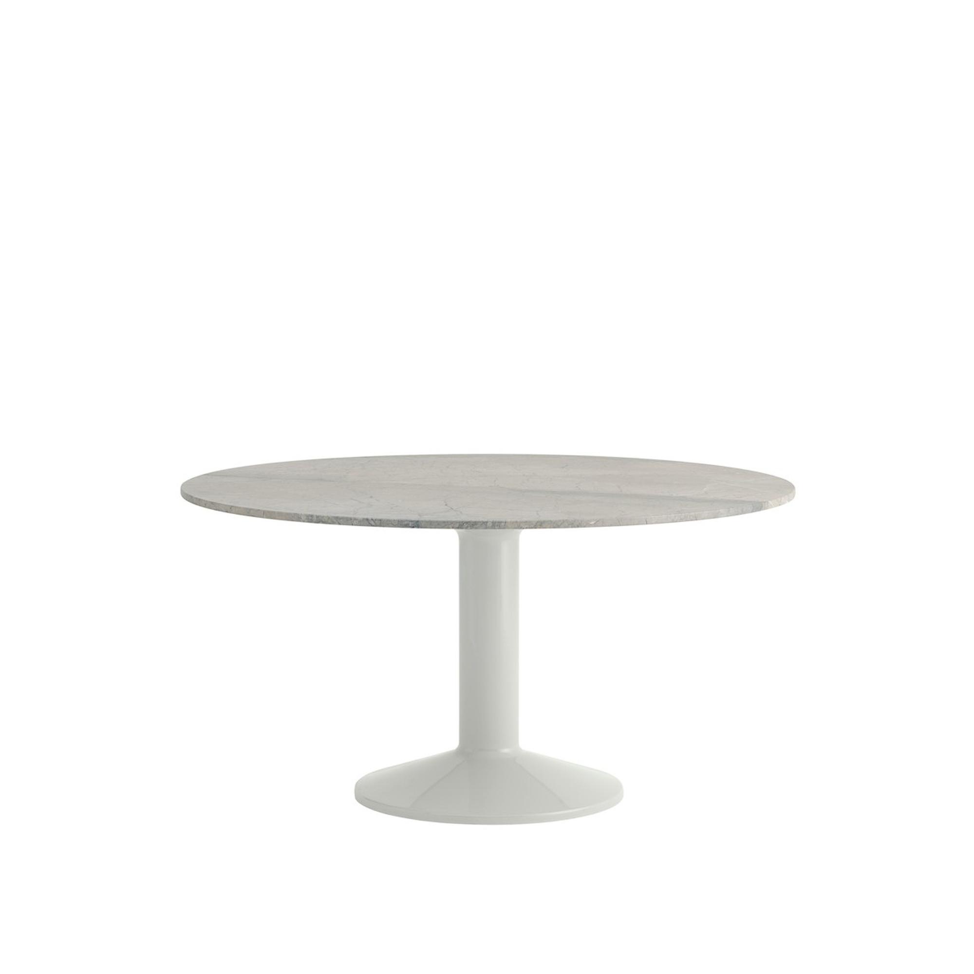 Muuto Eettafel Ø140 Grijs Marmer/ Grijs