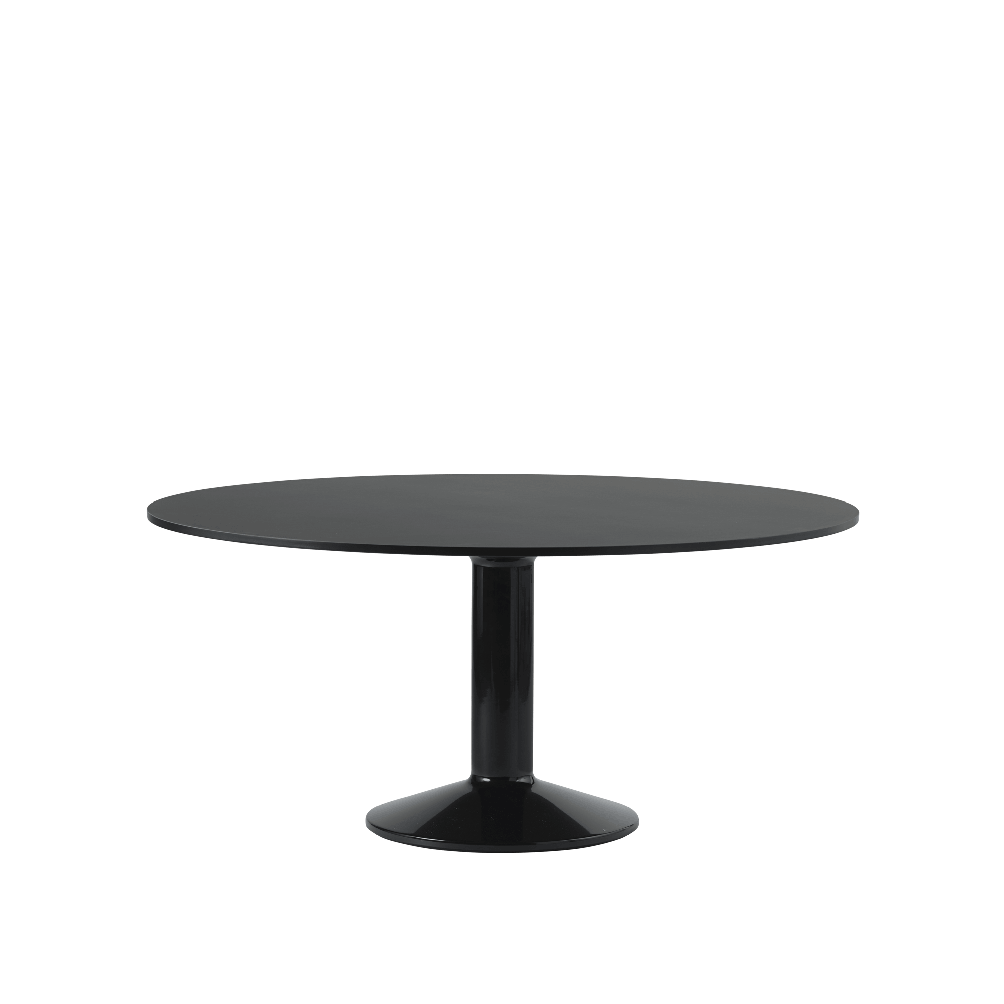 Muuto Middle Dining Table Ø160 Black Linoleum