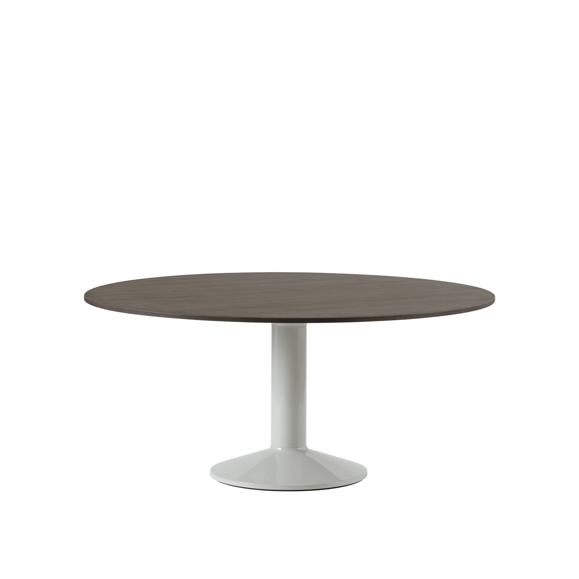 Mesa de Comedor Media Muuto Ø160 Roble Aceitado Oscuro/ Gris