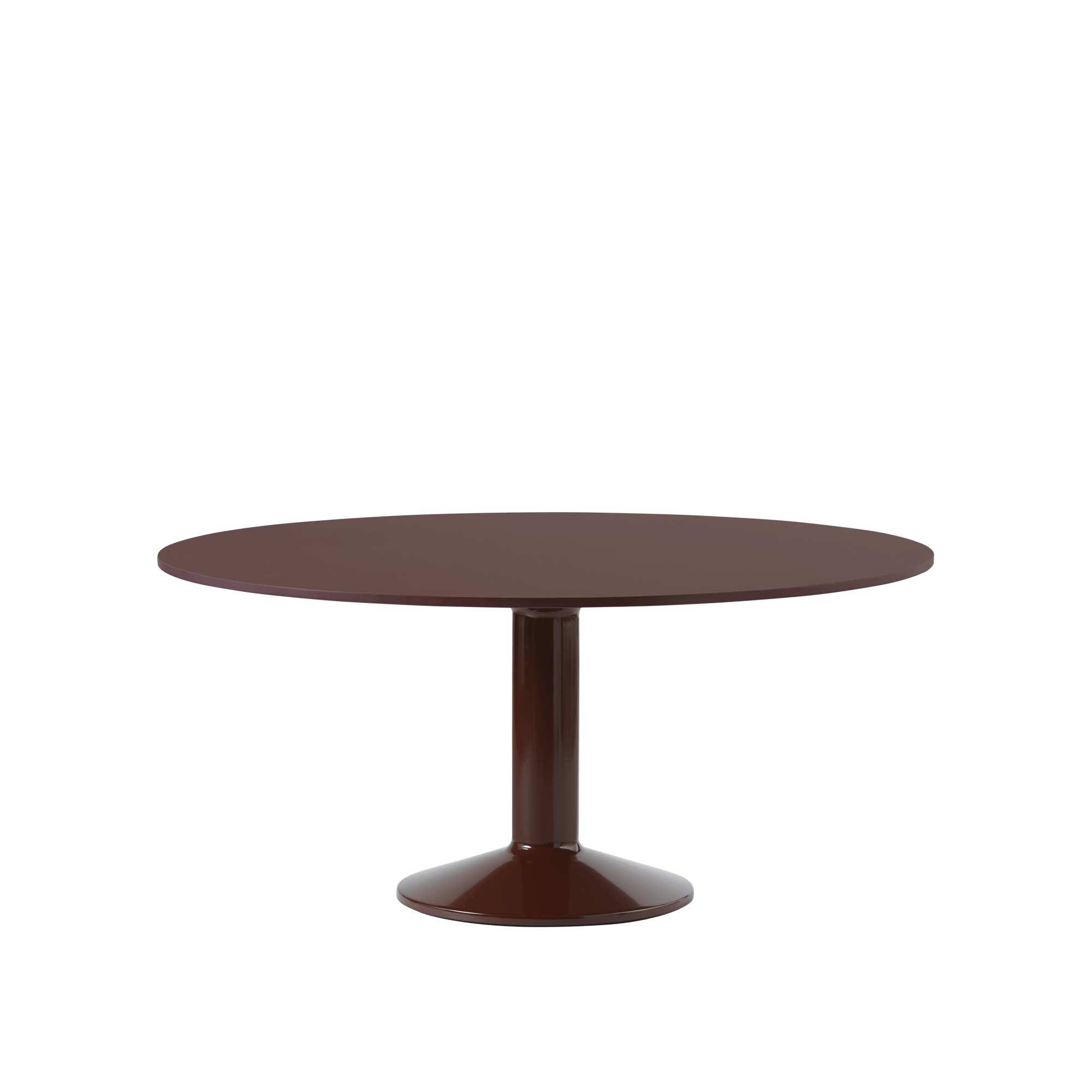 Mesa De Comedor Media Muuto Ø160 Linóleo/Rojo Oscuro