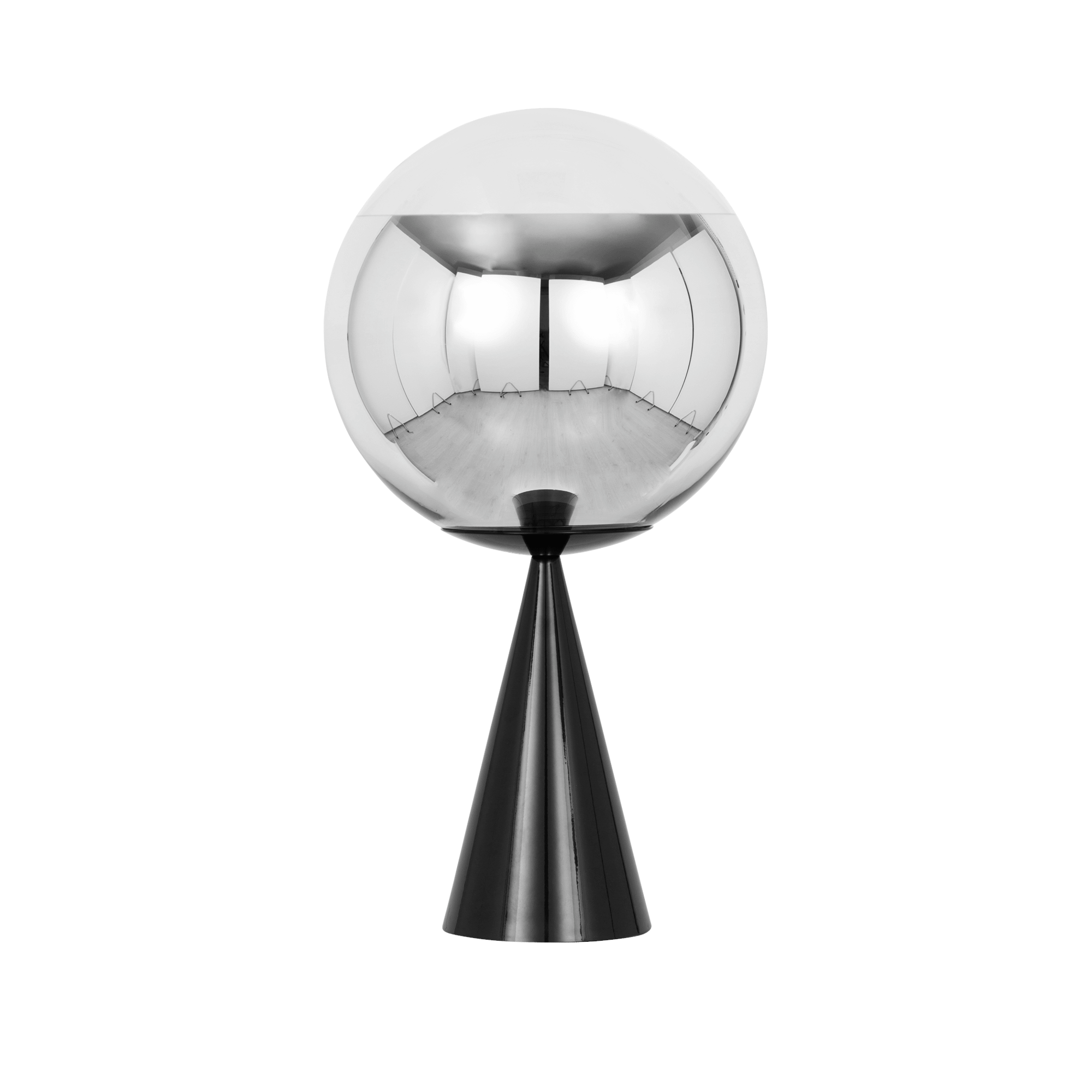 Tom Dixon Mirror Bol Fat Tafellamp Zilver