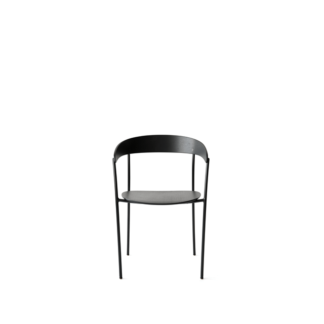 8: New Works Missing Spisebordsstol med Armlæn Sort Asketræ