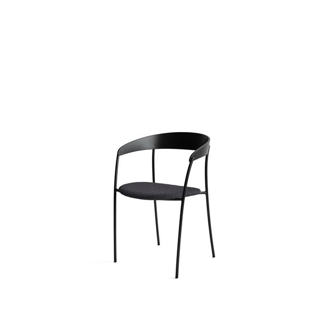 New Works Missing Spisebordsstol med Armlæn Sort Eg/Barnum Ocean
