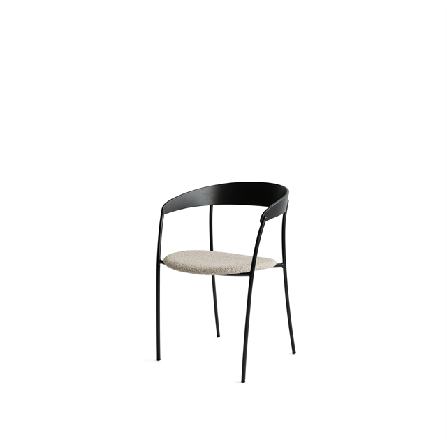 New Works Missing Spisebordsstol med Armlæn Sort Eg/Barnum Sand